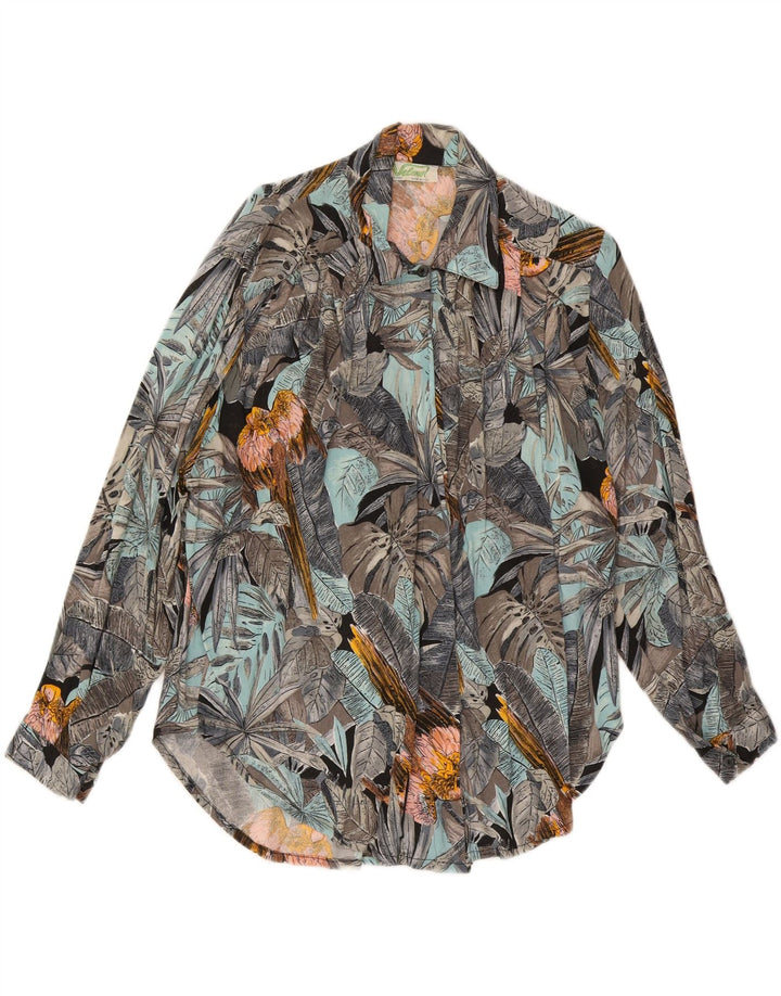 VELENO Ženska košulja bluza UK 20 2XL Višebojna cvjetna viskoza