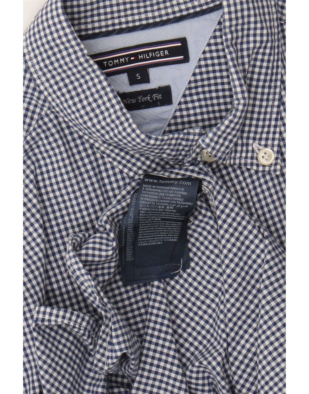 Tommy Hilfiger muška košulja Mala tamnoplava pamuk gingham