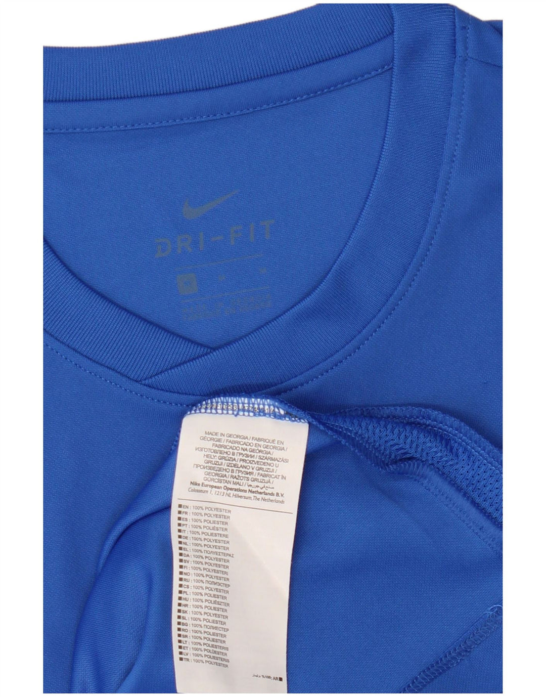 Nike Dri Fit Graphic T-Shirt Top srednje plavi poliester