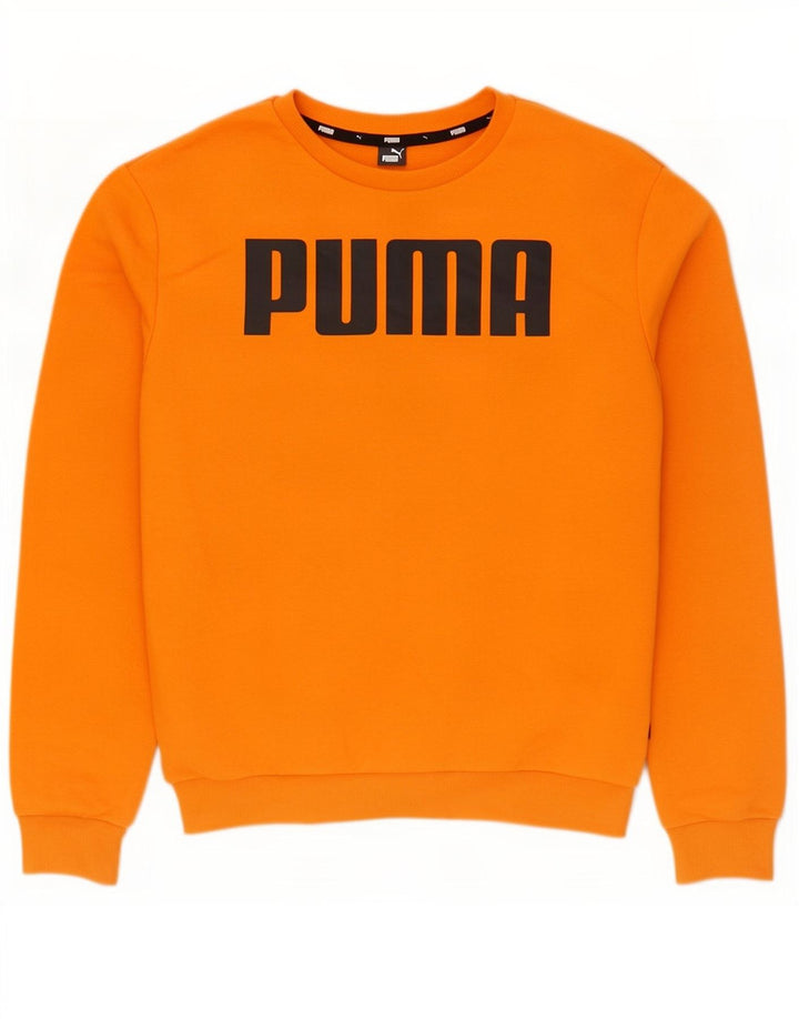 Puma muška trenirka s grafičkim motivima, srednje narančasti pamuk