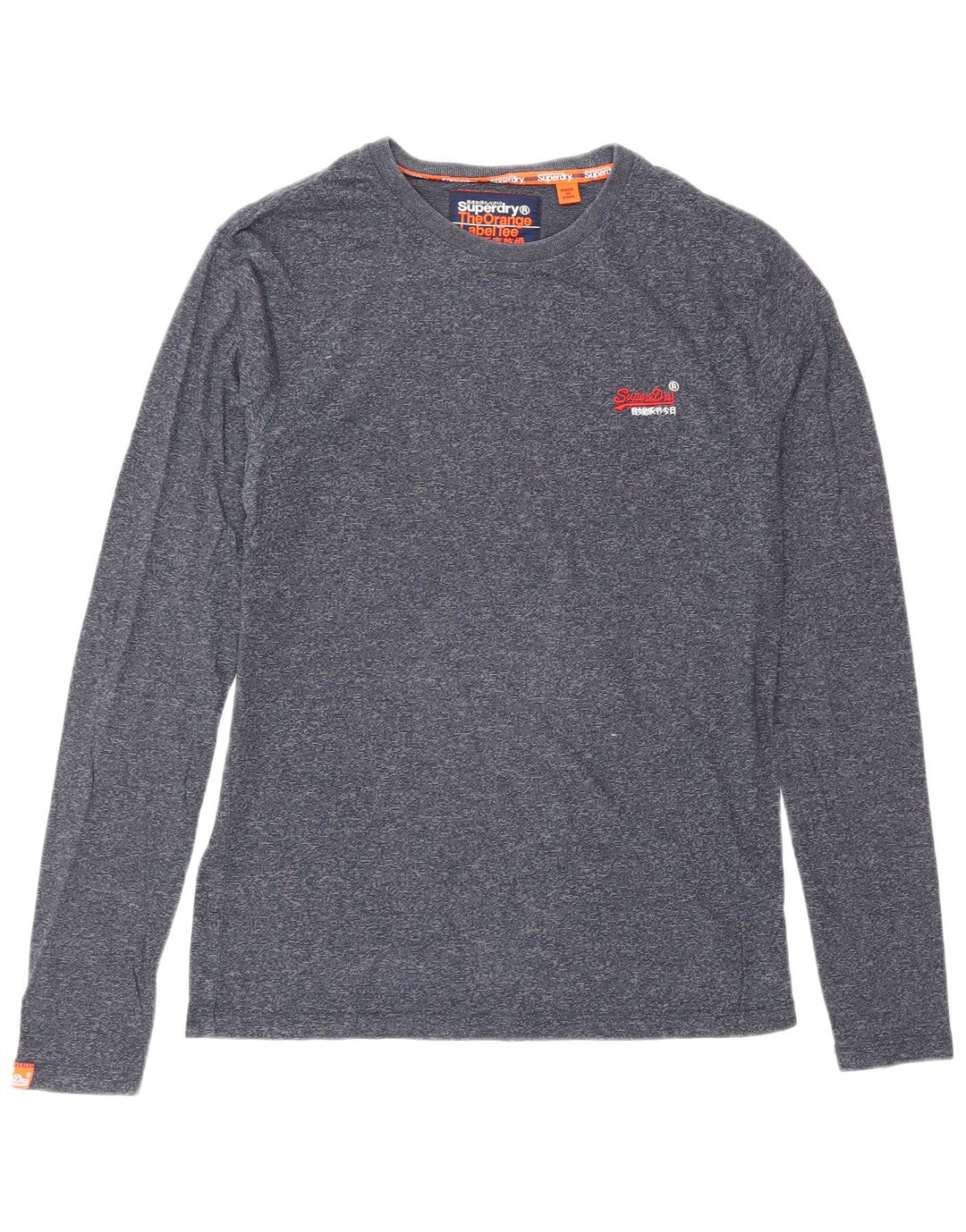 SUPERDRY muška majica dugih rukava, srednje tamnoplavi pamuk