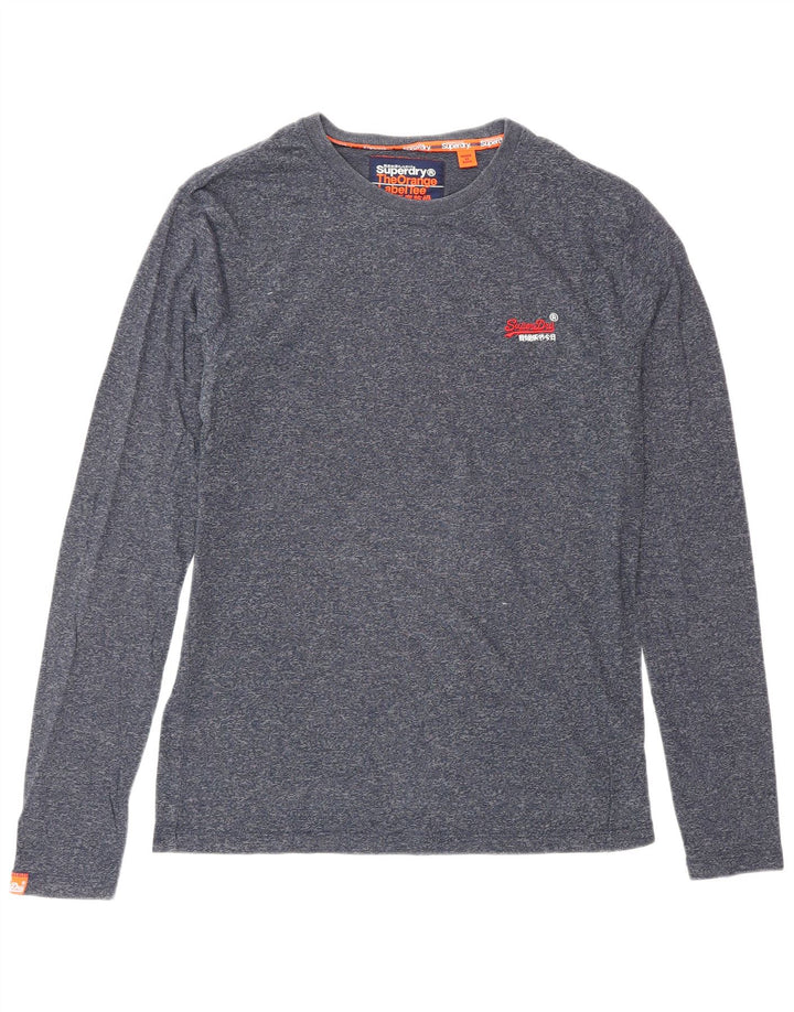 SUPERDRY muška majica dugih rukava, srednje tamnoplavi pamuk