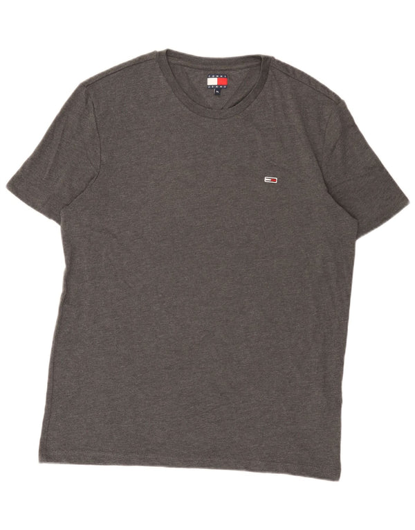 Tommy Hilfiger Top majica kratkih rukava XL sivi pamuk