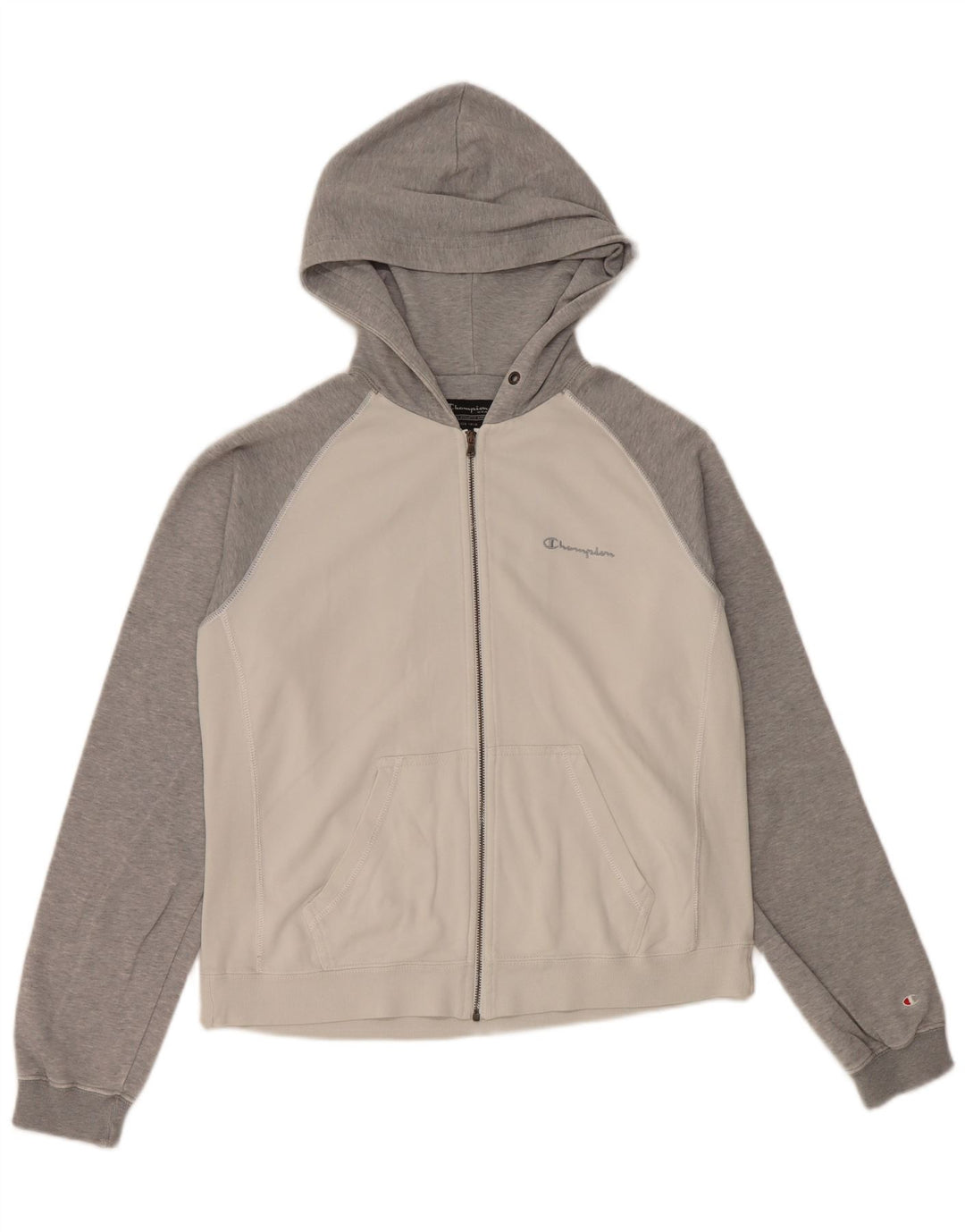 CHAMPION Ženska majica s kapuljačom s patentnim zatvaračem UK 14 Srednje bijeli pamuk