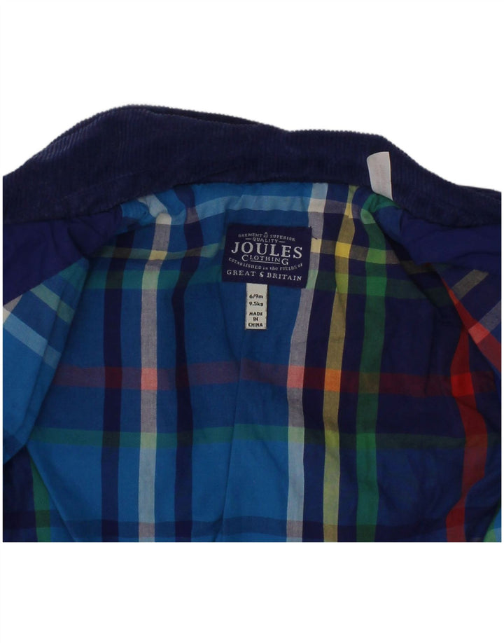 JOULES Baby Boys Quilted Jacket 6-9 Months Blue Polyester