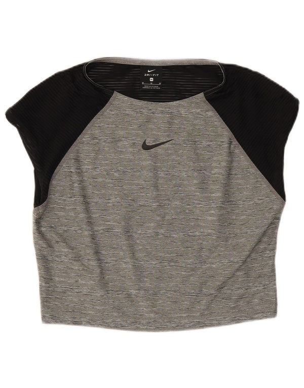 Nike ženska majica kratkih rukava Dri Fit UK 12 Medium Gray Colourblock