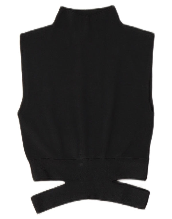 Zara ženski pleteni kratki top bez rukava UK 10 Small Gray