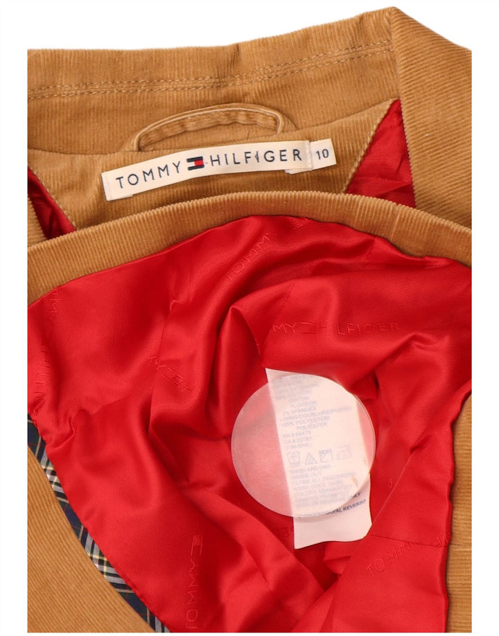 Tommy Hilfiger Ženska jakna od samta s 3 gumba US 10 Large Beige