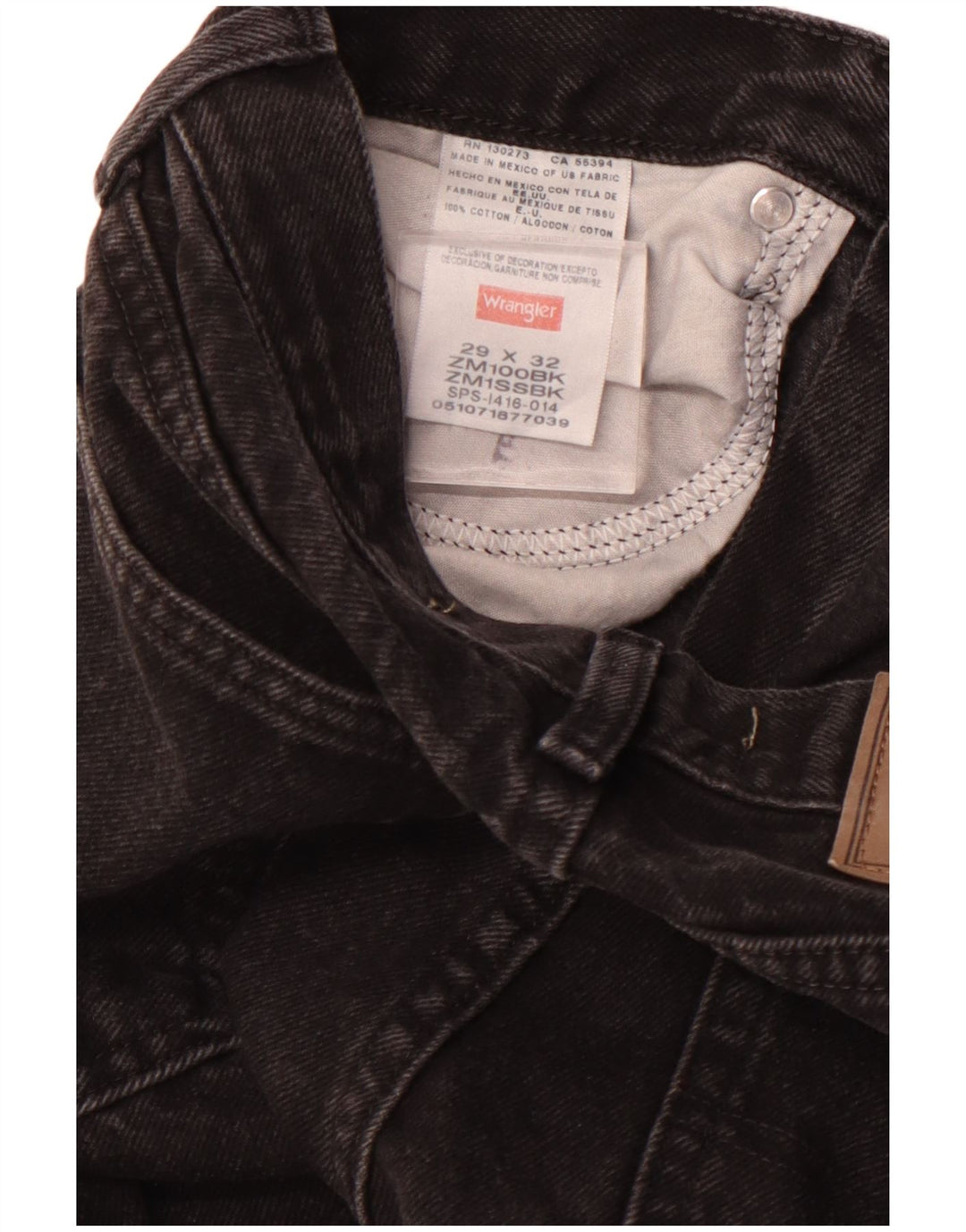 WRANGLER Muške ravne traperice W29 L27 crni pamuk