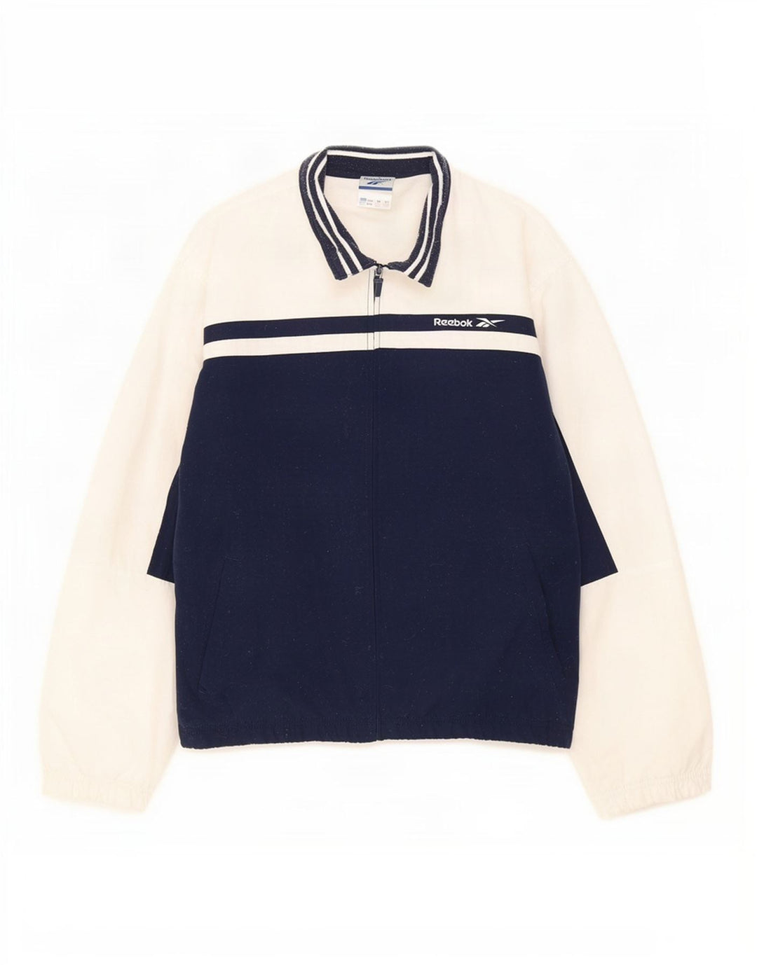 Reebok ženska gornja jakna za trenirku UK 12 Medium Navy Blue Colourblock