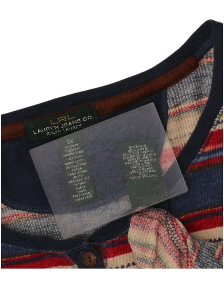 RALPH LAUREN Ženska haljina spuštenog struka UK 22 3XL na višebojne pruge