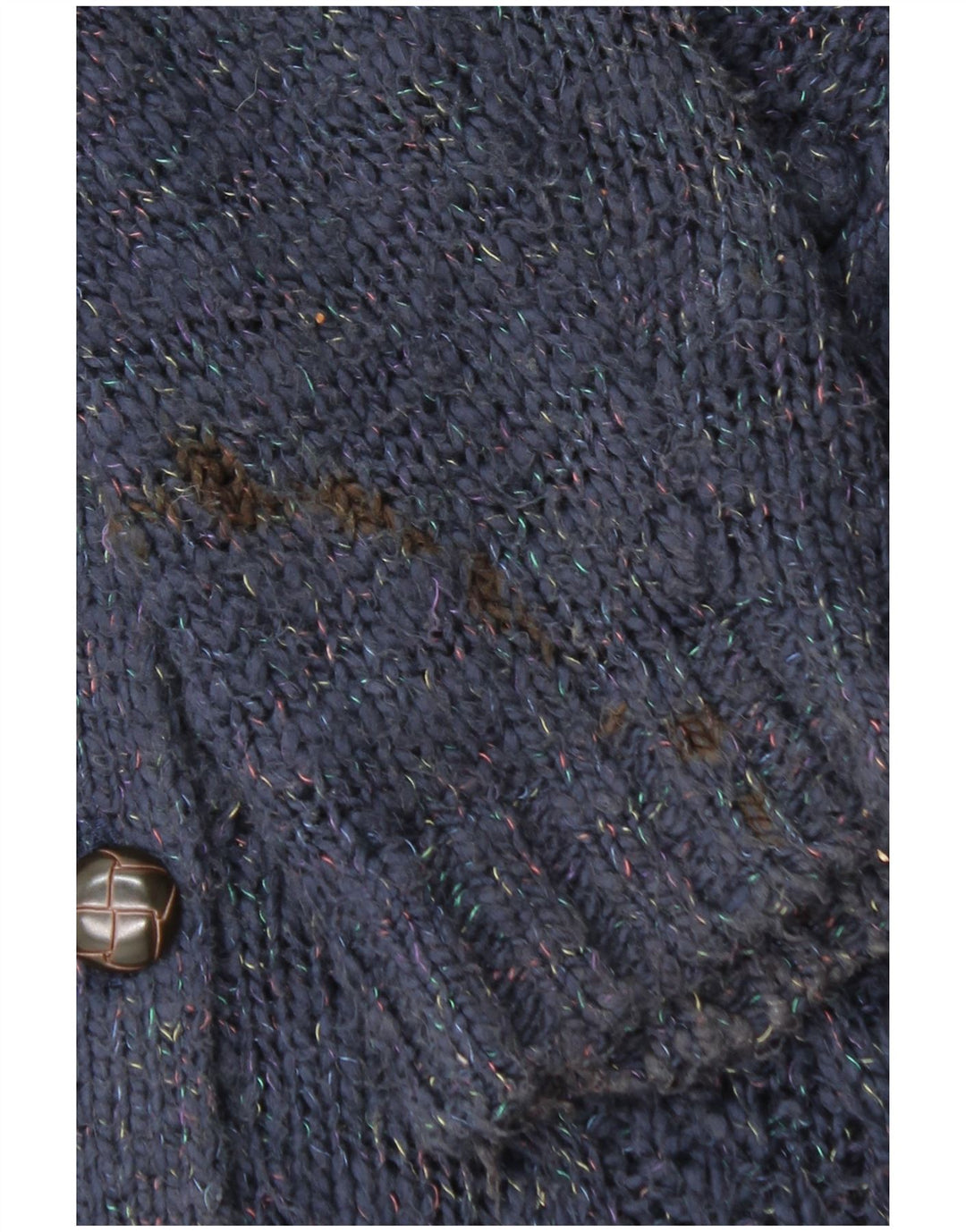 FAT FACE Womens Cardigan Sweater UK 12 Medium  Navy Blue Flecked