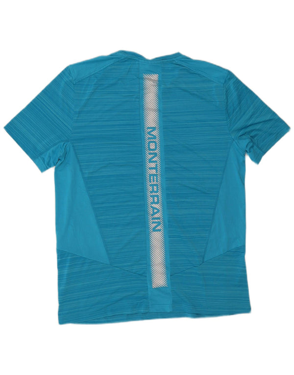 Monterrain muška grafička grafička majica kratkih rukava srednje veličine s plavim prugama od poliestera