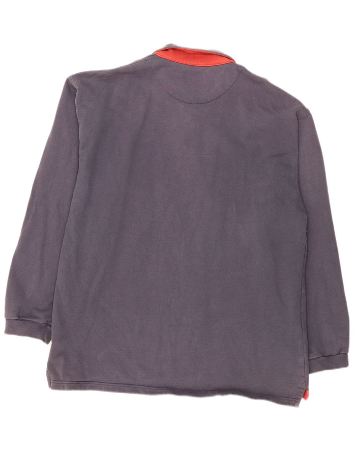 FAT FACE Muška polo majica dugih rukava XL tamnoplavi pamuk