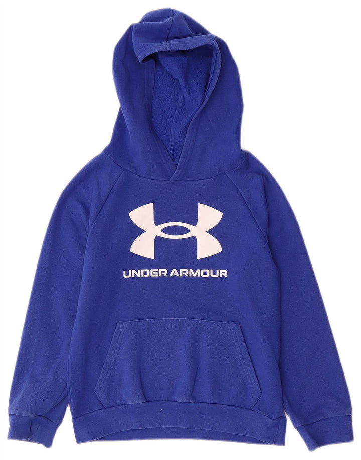 UNDER ARMOUR Majica s kapuljačom s kapuljačom za dječake 7-8 godina, mala, plava pamučna