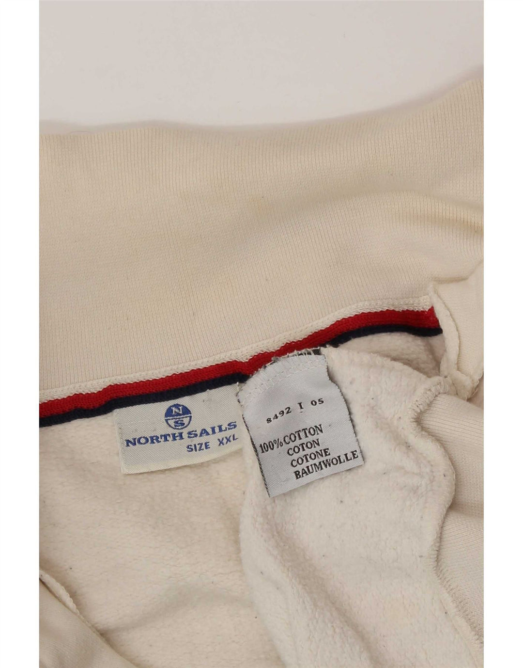 Muška gornja jakna trenirke North Sails 2XL od bijelog pamuka