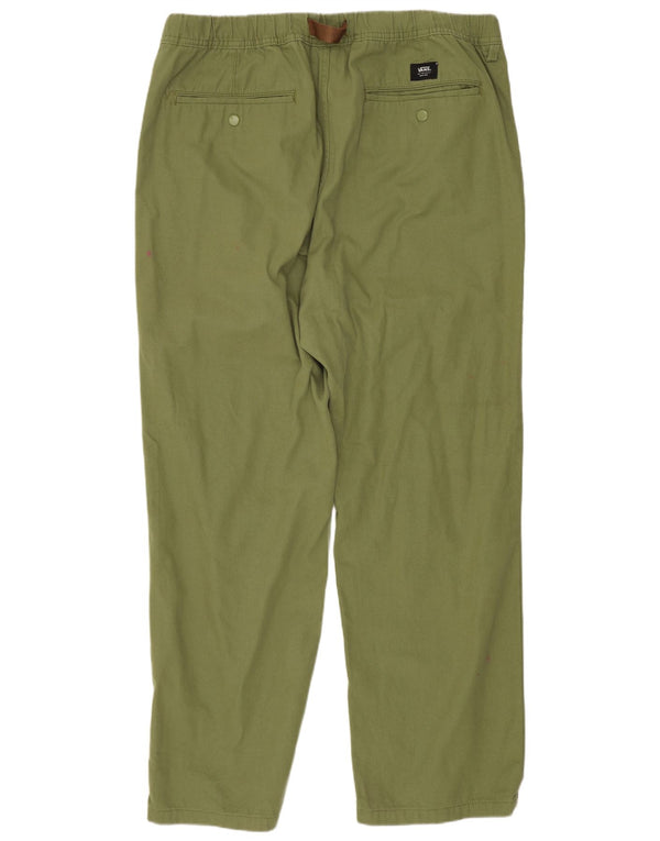 Vans muške ravne chino hlače XL W38 L30 Zeleni pamuk
