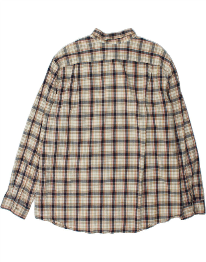 EDDIE BAUER Mens Shirt 2XL White Check Cotton Vintage Eddie Bauer and Second-Hand Eddie Bauer from Messina Hembry 