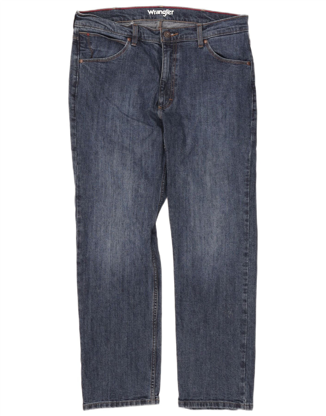 Wrangler muške obične ravne traperice W34 L30 plavi pamuk