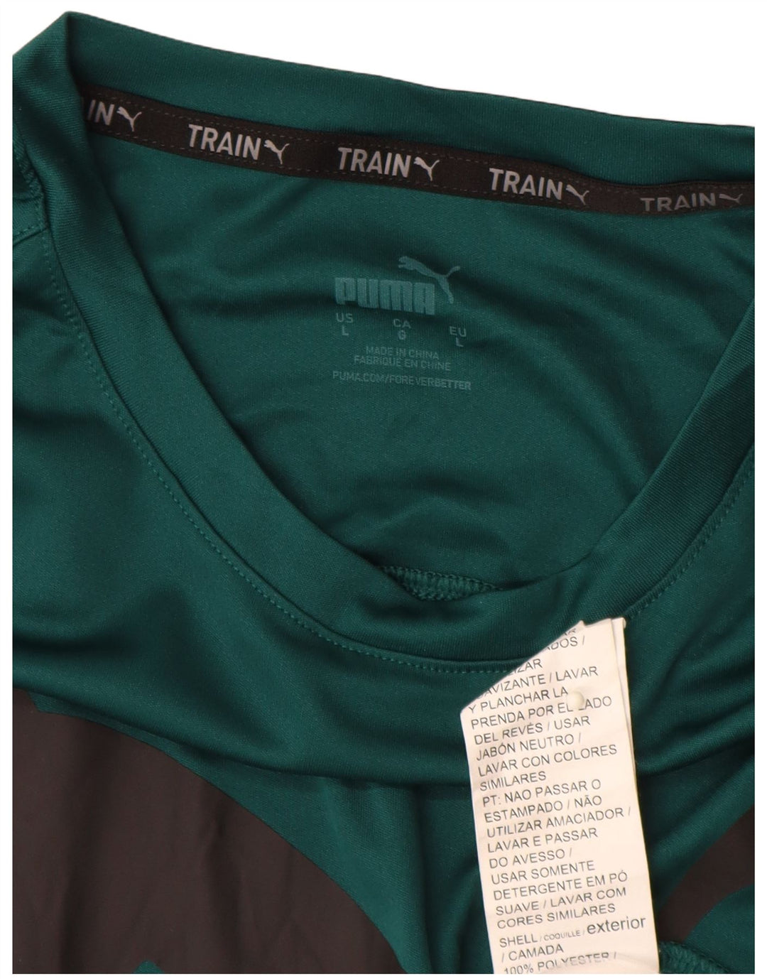 PUMA muška majica s grafičkim motivima, veliki zeleni poliester