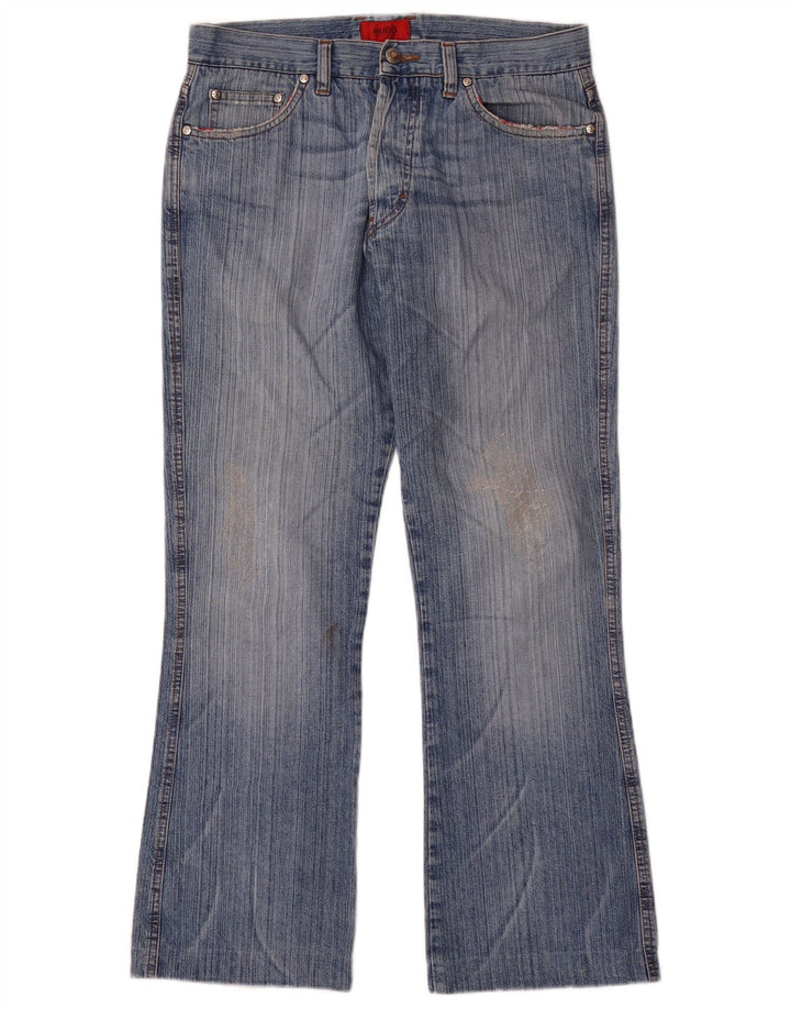 HUGO BOSS Muške traperice Bootcut W34 L30 Plavi pamuk