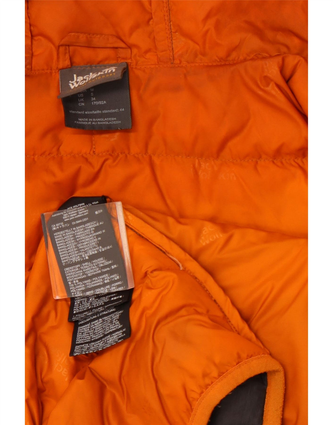 JACK WOLFSKIN Muška podstavljena jakna s kapuljačom UK 34 Mala siva poliamid