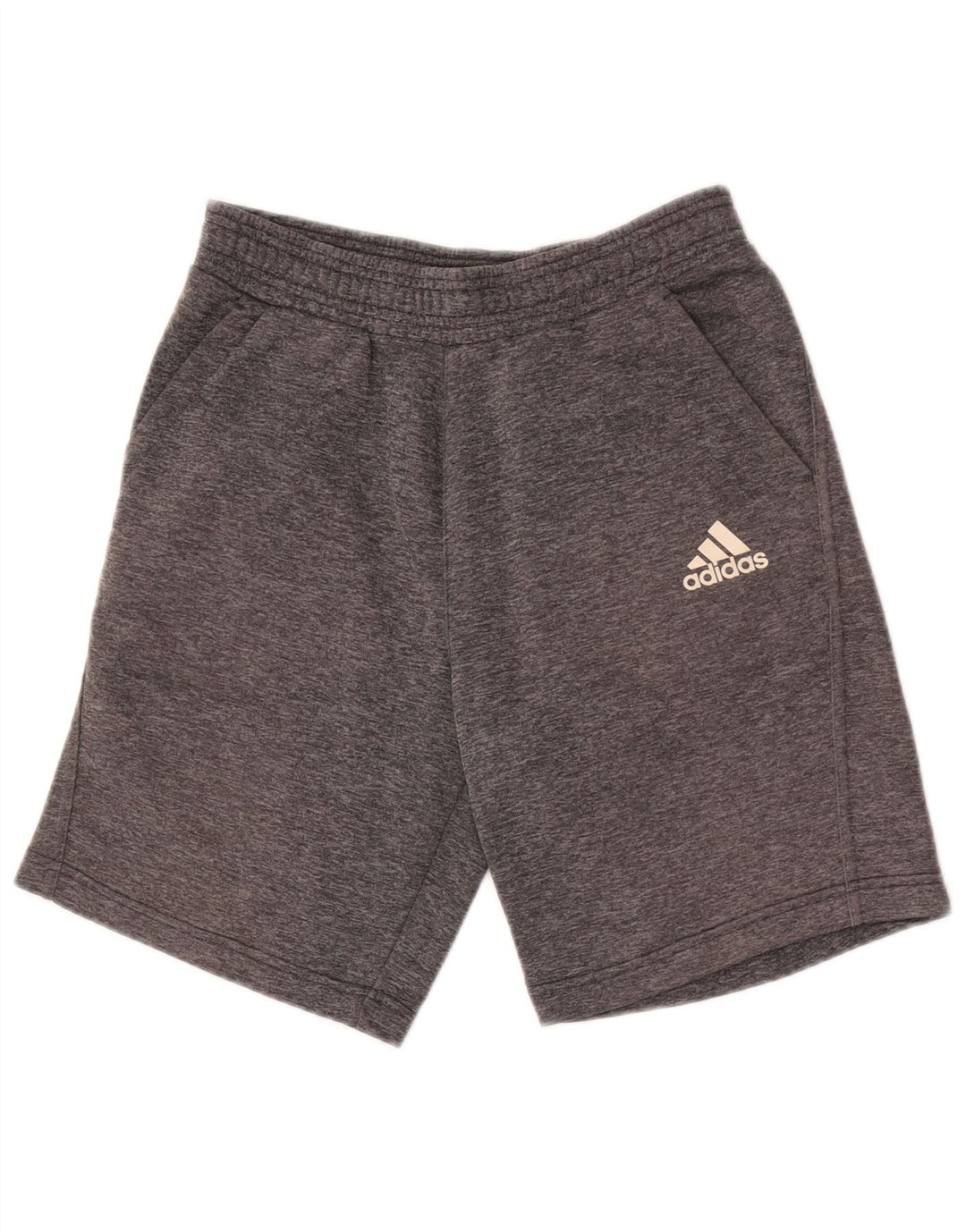 Sportske kratke hlače Adidas Climalite za dječake 13-14 godina, sivi poliester