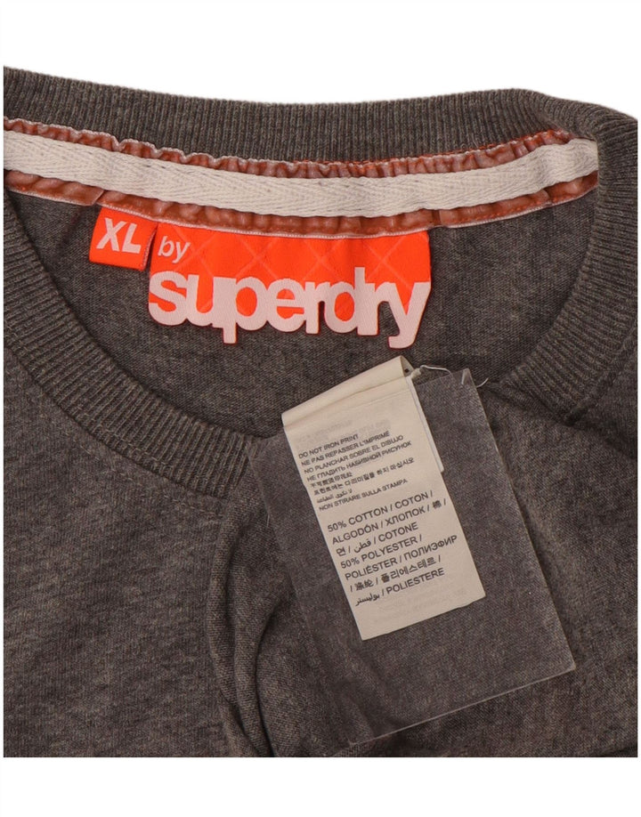 Superdry muška grafička majica kratkih rukava XL sivi pamuk