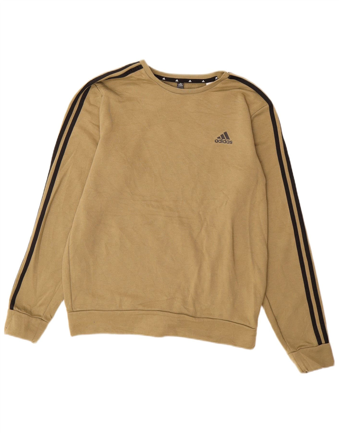 ADIDAS Mens Sweatshirt Jumper Medium Khaki Polyester