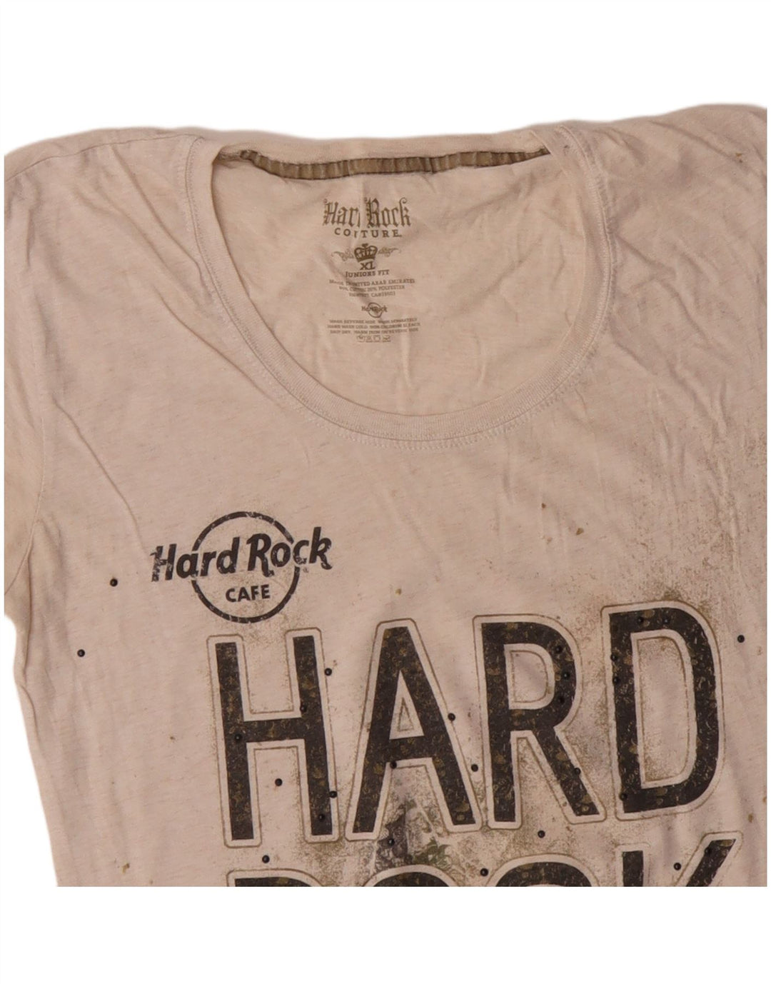 HARD ROCK CAFE Majica kratkih rukava za djevojke London Graphic T-Shirt Top 15-16 Years XL Off White
