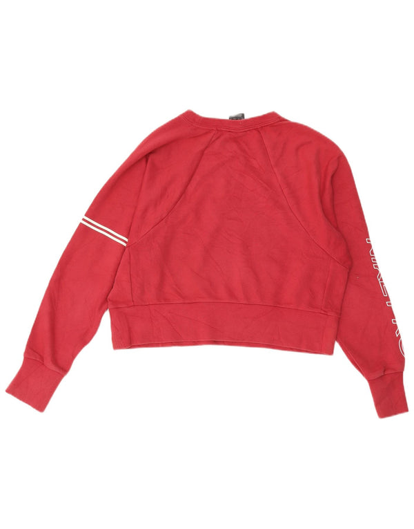 NIKE Ženska prekomjerna kratka majica s kratkim rukavima UK 6 XS Bordo