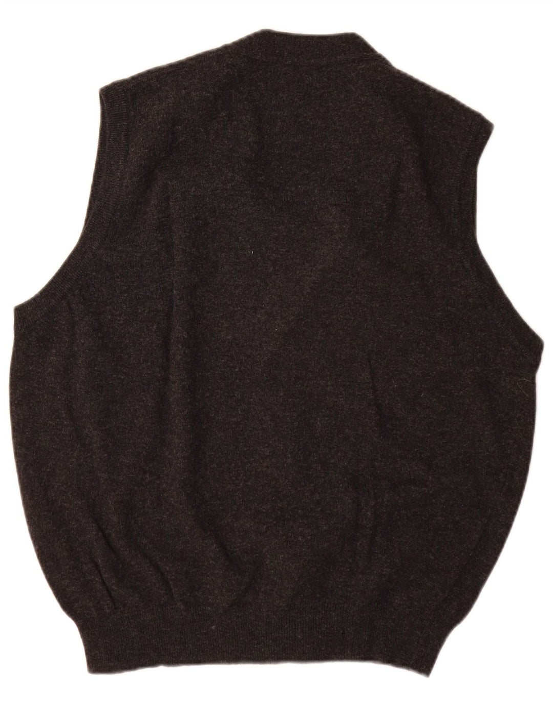 Benetton muški džemper bez rukava srednje sive djevičanske vune