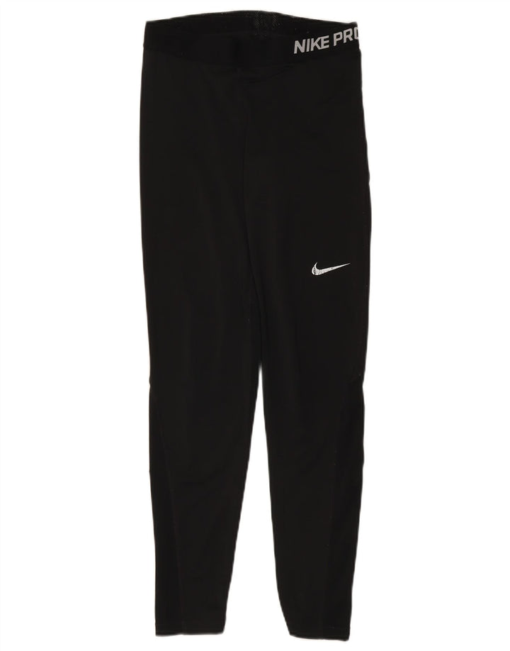 Nike Ženske Dri Fit Graphic Leggings UK 14 srednje crne
