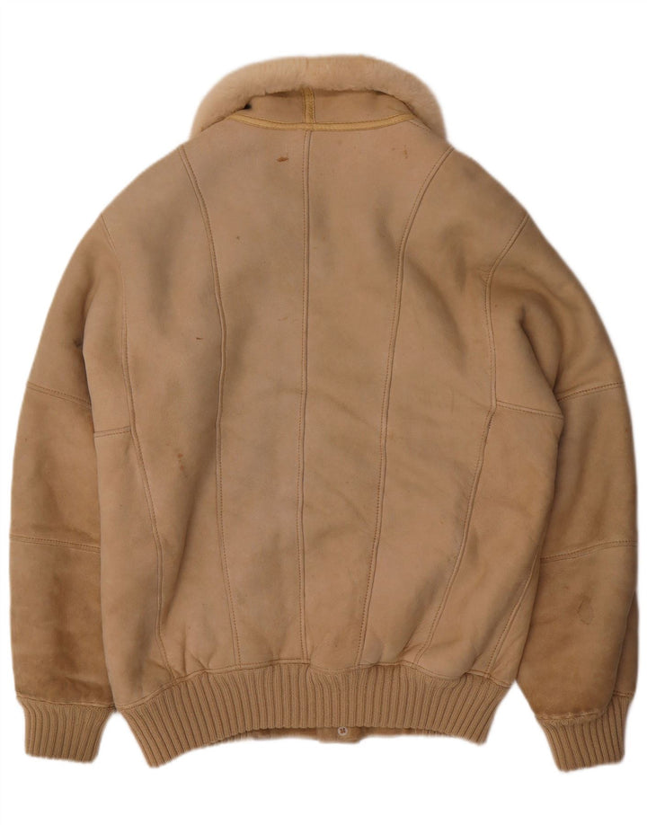 VINTAGE muška šerpa jakna IT 56 3XL bež vuna