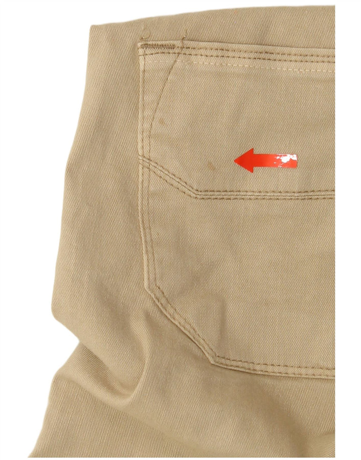 MALCOM Mens Straight Jeans IT 52 XL W36 L32 Beige Cotton