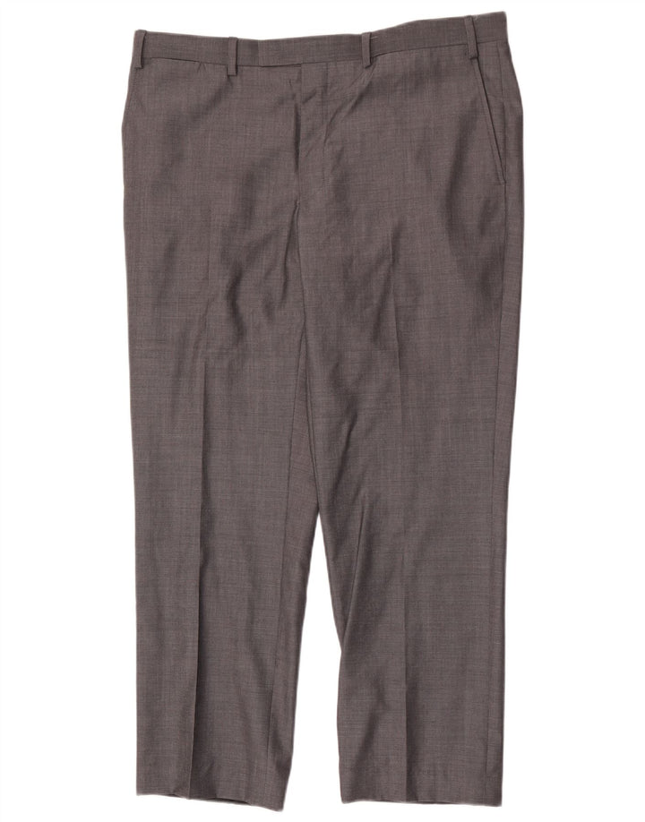 Marks & Spencer muške autograph hlače ravnog odijela W38 L29 siva vuna