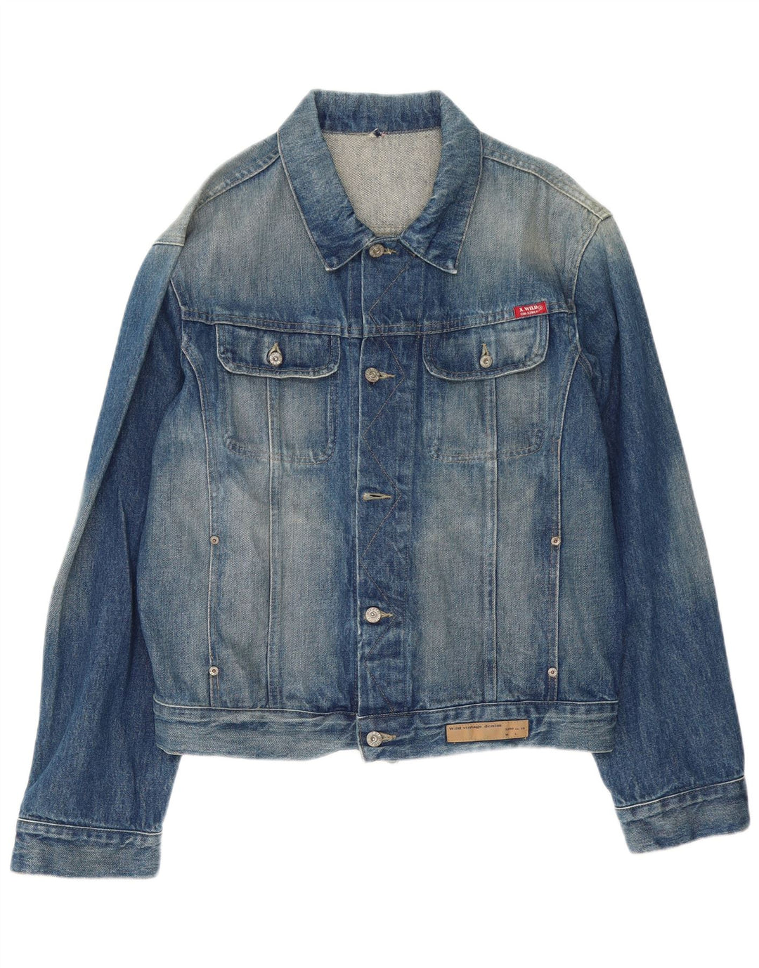 Vintage muška traper jakna UK 44 2XL plavi pamuk