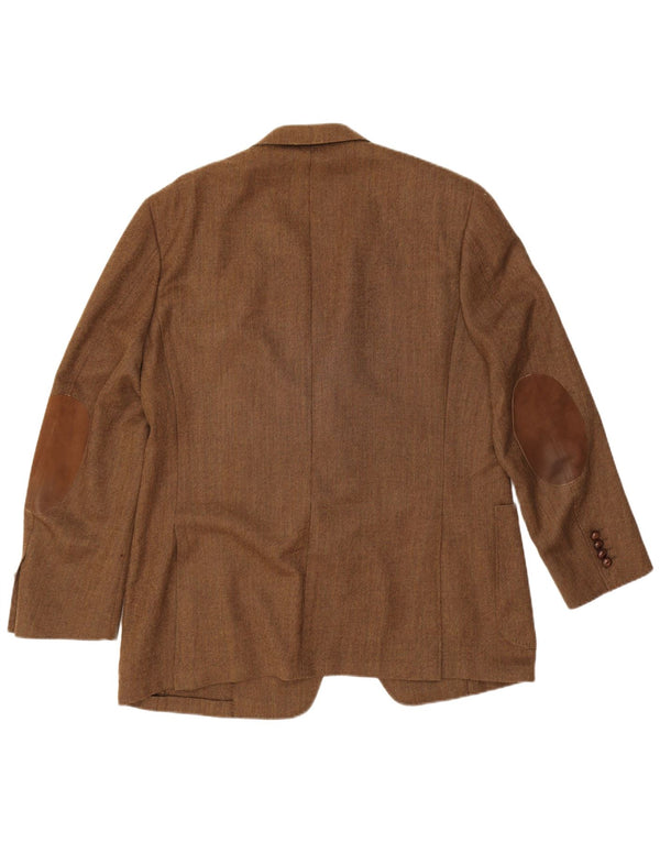 Canali muška jakna sa 3 gumba IT 54 2XL smeđa djevičanska vuna