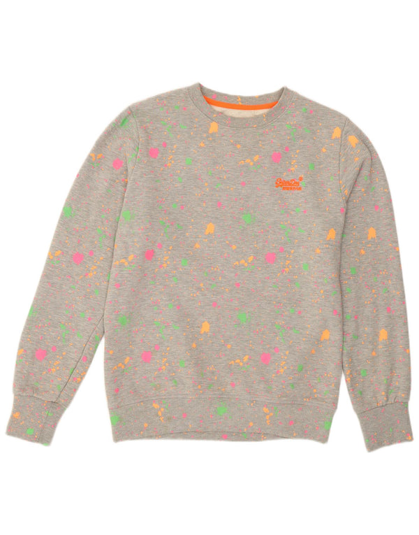 Superdry ženska majica s kratkim rukavima UK 16 Pamuk s velikim sivim točkicama