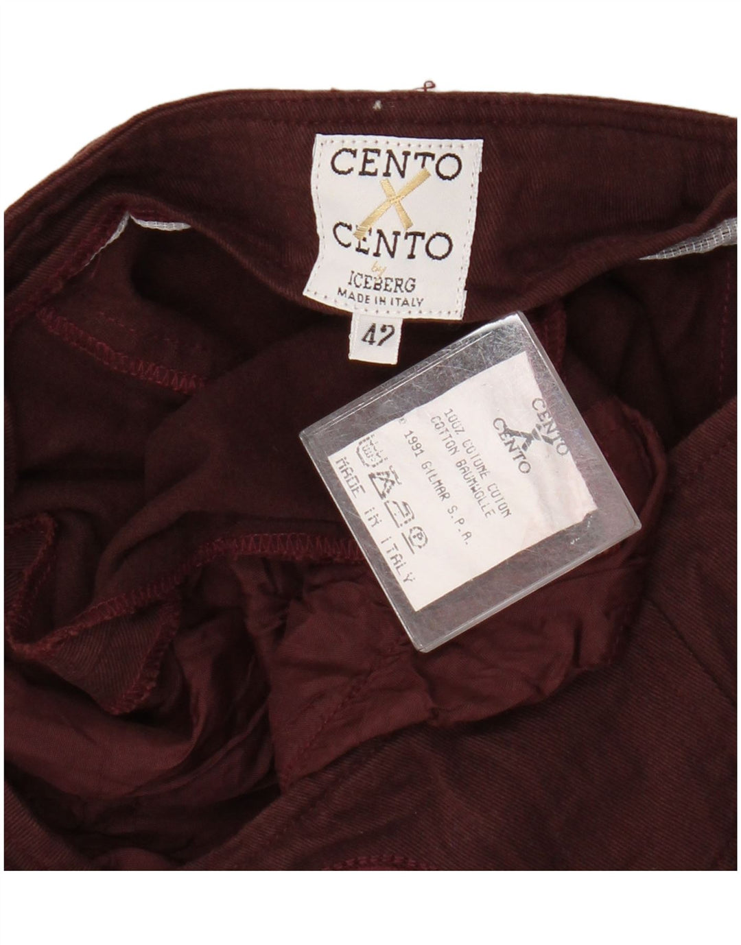 Iceberg ženska Cento/Cento suknja A-kroja IT 42 Srednje W26 Bordo