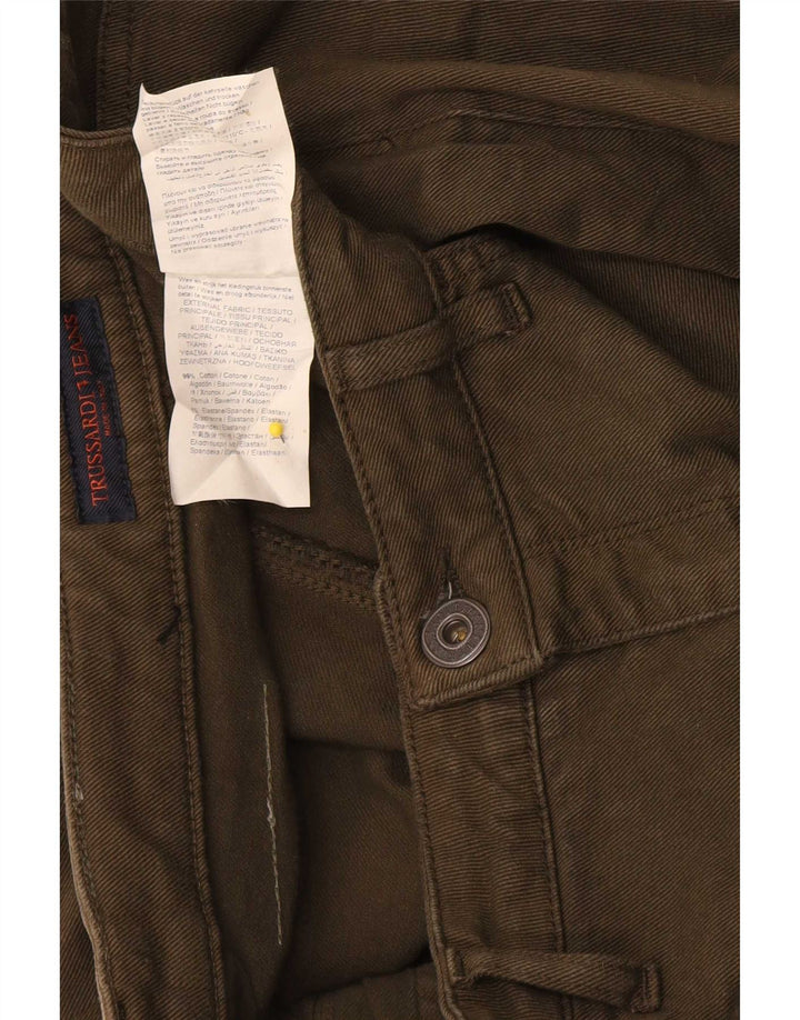 Ženske traperice Trussardi Bootcut W31 L31 kaki pamuk