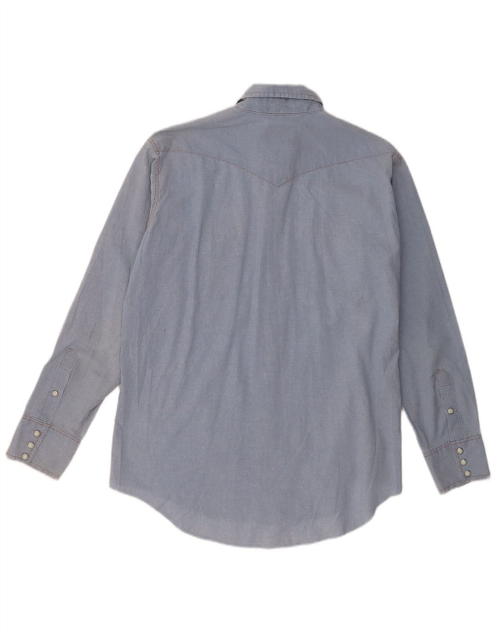 Wrangler muška Western majica standardnog kroja veličina 17 XL plavi poliester