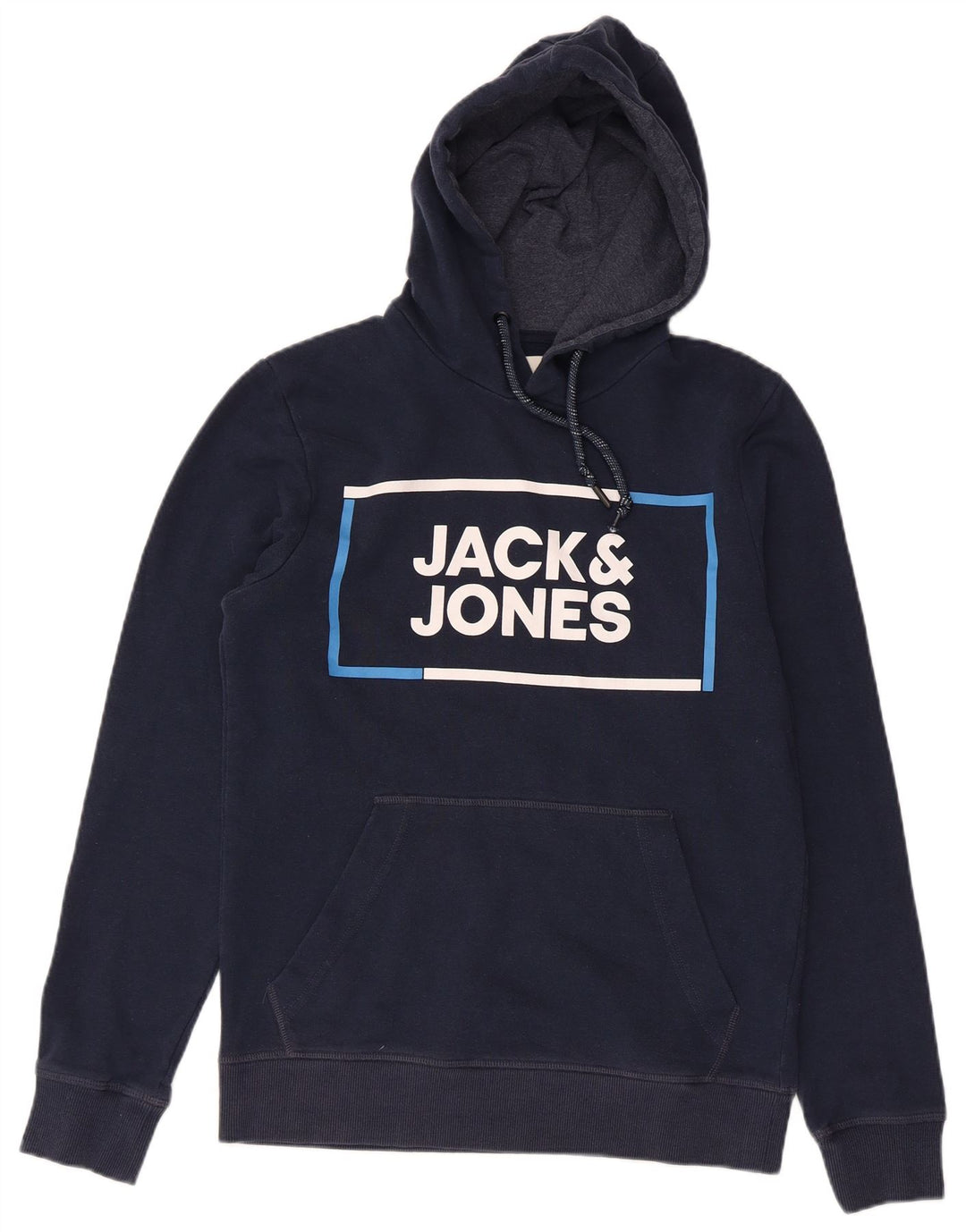 Jack & Jones muška majica s kapuljačom s kapuljačom, mali tamnoplavi pamuk