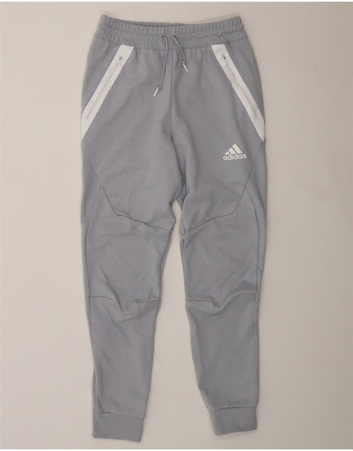 ADIDAS Mens Tracksuit Trousers Joggers Small  Grey Colourblock Vintage Adidas and Second-Hand Adidas from Messina Hembry 