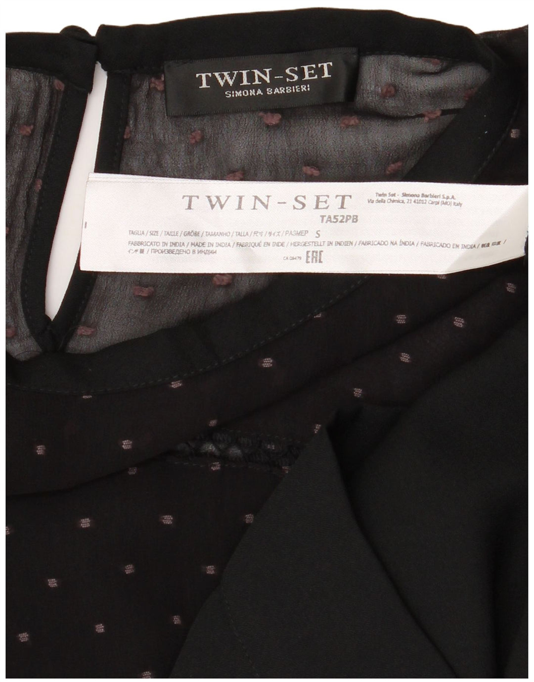 Simona Barbieri Ženska twin-set bluza Top UK 10 Small Black Spotted
