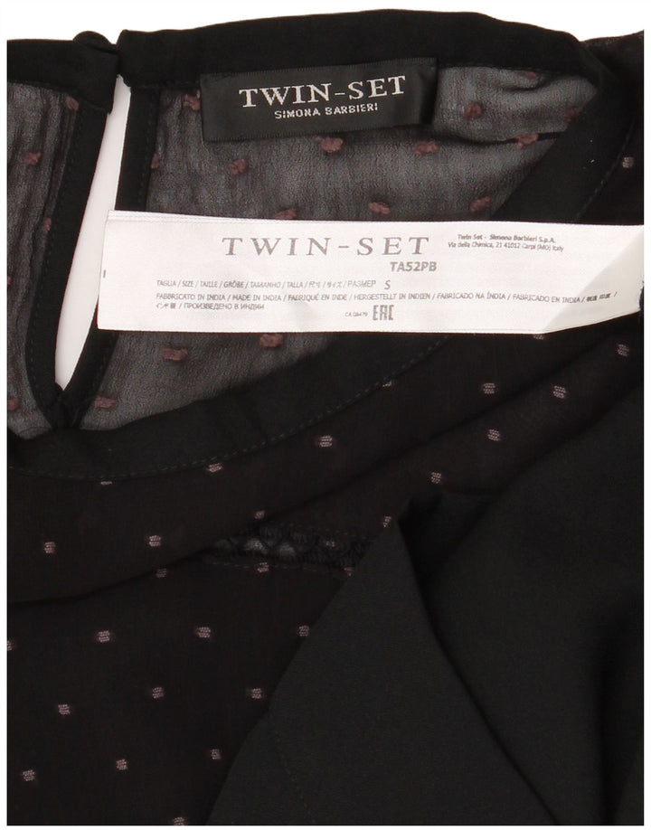Simona Barbieri Ženska twin-set bluza Top UK 10 Small Black Spotted
