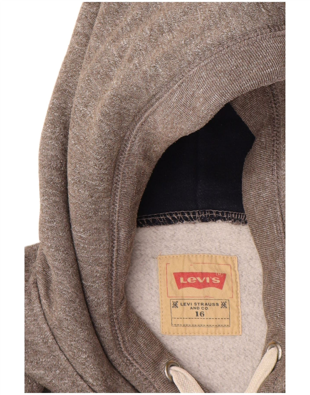 LEVI'S Ženska majica s kapuljačom s kapuljačom UK 16 Veliki sivi flekasti pamuk