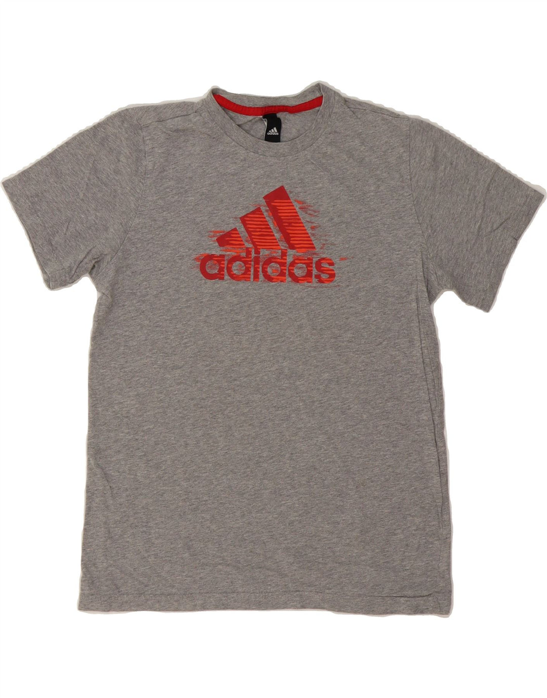 ADIDAS Boys Graphic T-Shirt Top 13-14 Years Grey Vintage Adidas and Second-Hand Adidas from Messina Hembry 