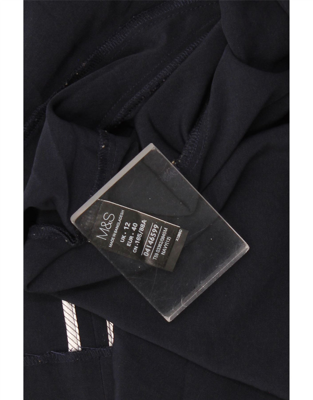 MARKS & SPENCER Ženska jakna s otvorenim sakoom UK 12 Medium tamnoplavi poliester