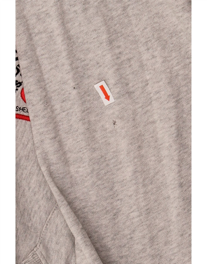 GUESS Muška majica s kapuljačom širokog kroja, veliki sivi pamuk